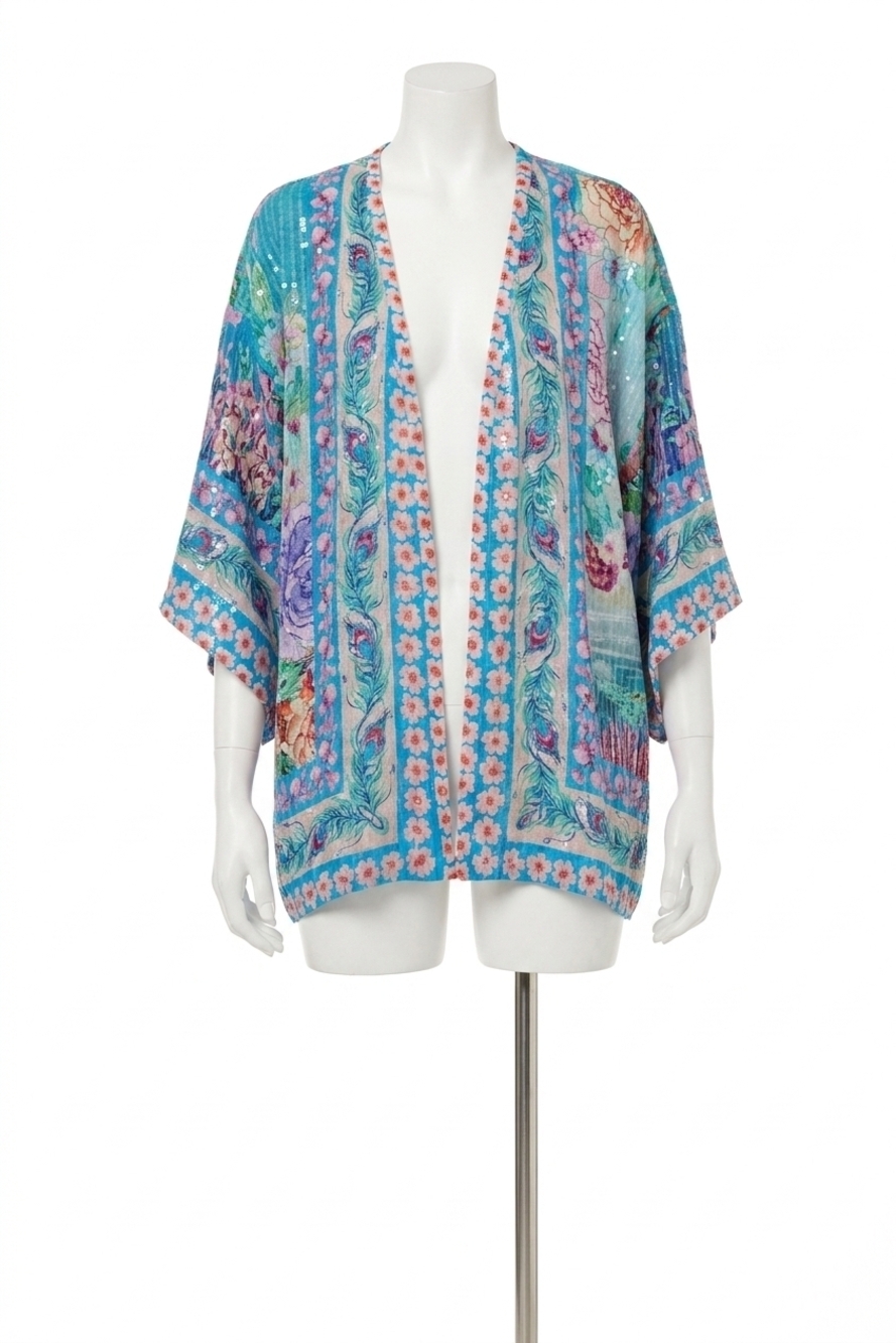 NEW JOHNNY WAS bomi sequin kimono in luhna